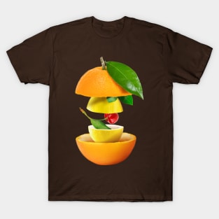 Orange Lemon Cherry Gifts Vegetarian T-Shirt